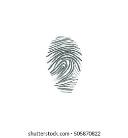 fingerprint dactylogram finger-mark vector illustration  on white background