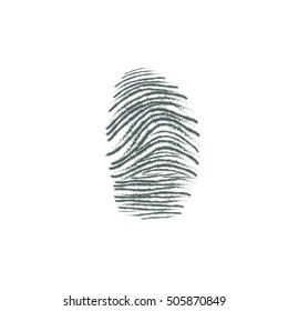 fingerprint dactylogram finger-mark vector illustration  on white background