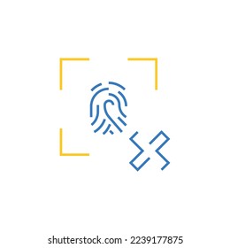 fingerprint denied vector icon access security measure