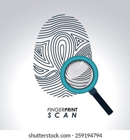 FingerPrint design over white background, vector illustration