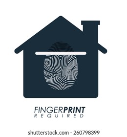 FingerPrint design over white background, vector illustration
