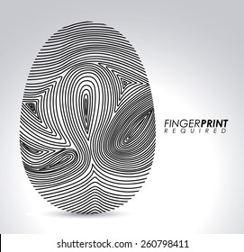 FingerPrint design over white background, vector illustration