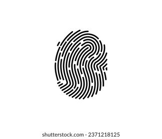 Fingerprint detailed icons. Police scanner thumb vector symbols. Identity person security id pictograms. Finger identity, technology biometric illustration editable background