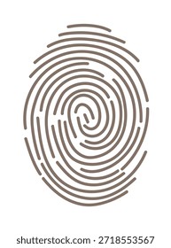 Fingerabdruck. Detective. Flacher Vektorclipart, Illustration mit isoliertem Hintergrund.