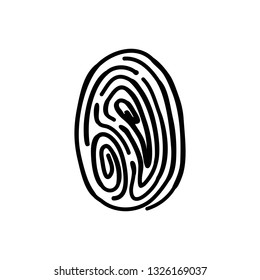 fingerprint doodle icon