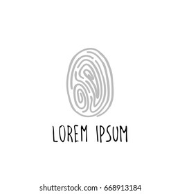 fingerprint doodle icon