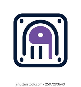 fingerprint dual tone icon. Sleek and modern vector icon for websites, mobile apps, marketing materials, and corporate design. Fully scalable and ready to use.