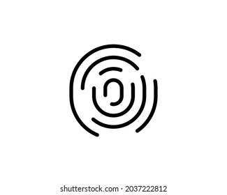 Fingerprint element. Thumbprint isolated on background. Fingermark symbols. Vector stock.