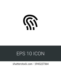 fingerprint eps 10 simple icon