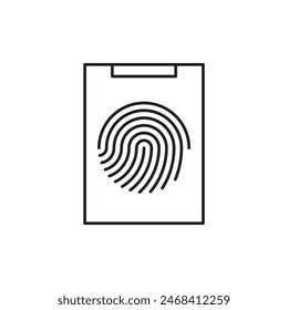 Fingerprint evidence icon design, isolated on white background, vector illustration