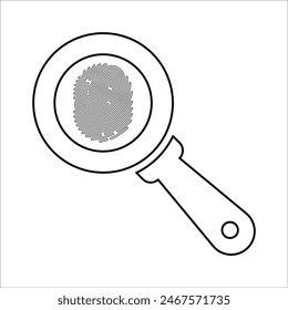Vektorgrafik der Symbollinie für Fingerabdrucknachweise
