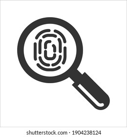 Fingerprint Evidence Icon, Vector Graphics