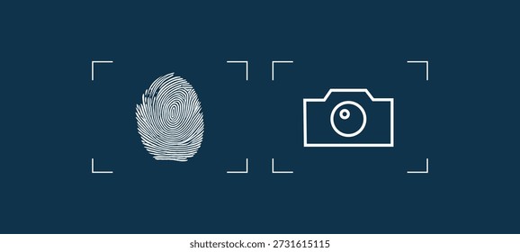 Fingerprint and Face Scan icons, Highlighting Bio metric Identity Verification, Financial Security.The Scene Conveys the theme of technology and security, highlighting bio metric identification.