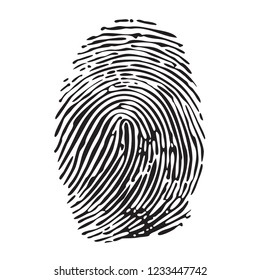 Fingerprint. Finger. The investigation. Vector. Illustration.