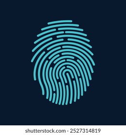 Fingerprint finger print lock secure security logo icon vector template