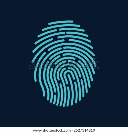 Fingerprint finger print lock secure security logo icon vector template