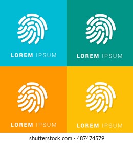 Fingerprint Four Color Material Designed Icon / Logo