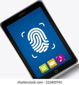 fingerprint graphic design , vector illustration