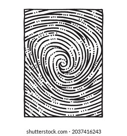 Fingerprint hand drawn abstract background. Sketch drawing universe A4 format cover design template for book, report, notebook, album, brochure, magazine, flyer, booklet. Part of set.