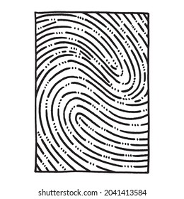 Fingerprint hand drawn abstract background. Sketch drawing lines and dots A4 format cover design template for book, report, notebook, album, brochure, magazine, flyer, booklet. Part of set.