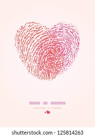 Fingerprint heart romantic background