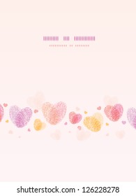 Fingerprint heart vertical romantic background card
