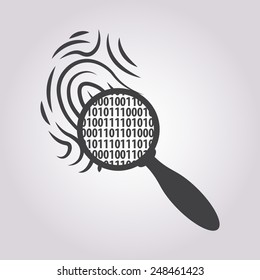 Fingerprint icon. Fingerprint icon.