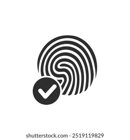 Fingerprint icon. Fingerprint accepted identification. scanning. vector illustration