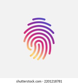 Fingerprint icon. app icon. Vector illustration.