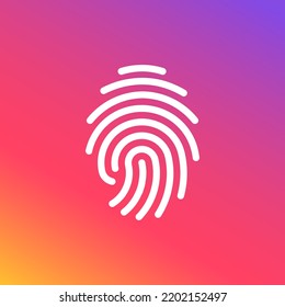 Fingerprint icon. app icon. Vector illustration.