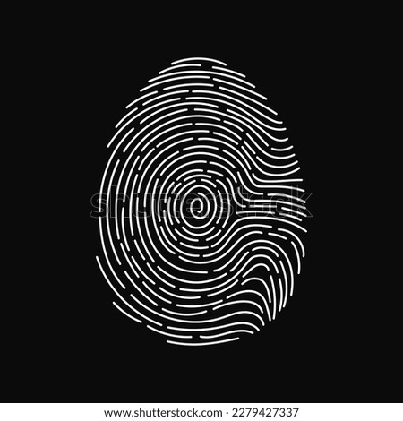 Fingerprint icon. Authorization. Biometric. Concept of cyber security