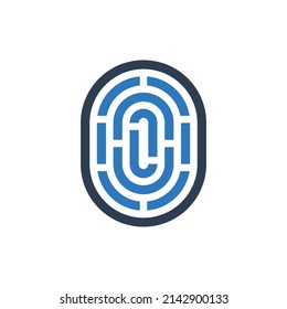 Fingerabdrucksymbol - biometrisches Symbol