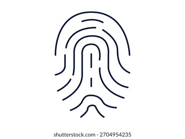 Icono de huellas dactilares para Identificación biométrica y acceso seguro
