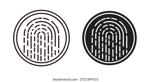 Fingerabdruck-Symbolkonzept. Einfache Symbolsammlung