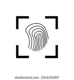 Fingerprint icon. Court icon. lawyer and justice icon logo vector.