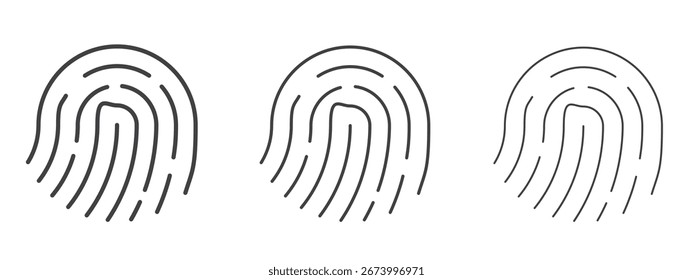 Fingerprint icon design, suitable for web, infographics, interface and apps.