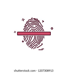 Fingerprint icon design vector 