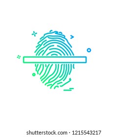 Fingerprint icon design vector 