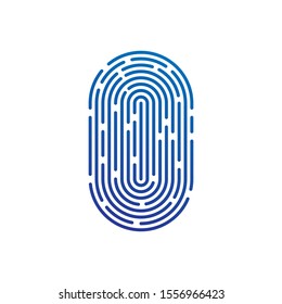fingerprint icon design. vector illustration