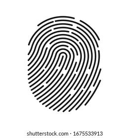 Fingerprint icon. Digital security authentication concept. 