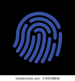 Icono de huella digital. Concepto de autenticación de seguridad digital en segundo plano