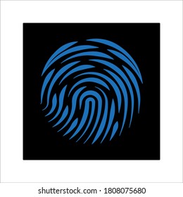 Fingerprint icon. Digital security authentication concept eps 10