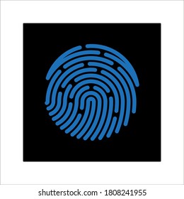 Fingerprint icon. Digital security authentication concept eps 10