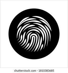 Fingerprint icon. Digital security authentication concept eps 10