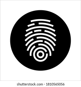 Fingerprint icon. Digital security authentication concept eps 10
