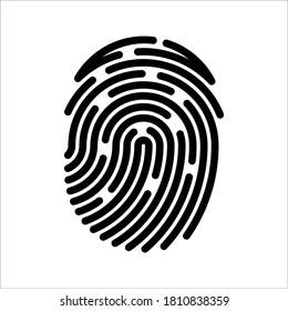 Fingerprint icon. Digital security authentication concept eps 10