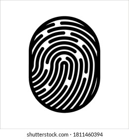 Fingerprint icon. Digital security authentication concept eps 10