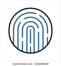 Fingerprint icon. Digital security authentication concept. finger sign. vector illustration
