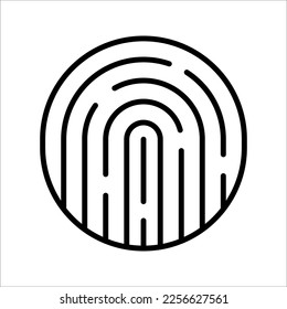 Fingerprint icon. Digital security authentication concept. finger sign. vector illustration