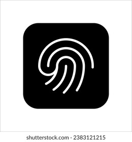 Fingerprint icon. Digital security authentication concept on white background